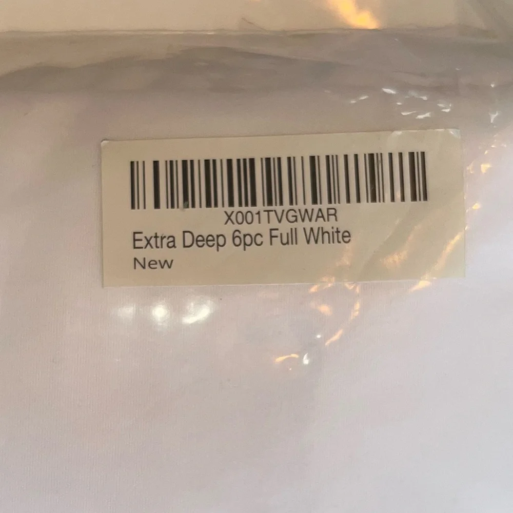 CGK Linens microfiber 6-piece full extra deep sheet set in white